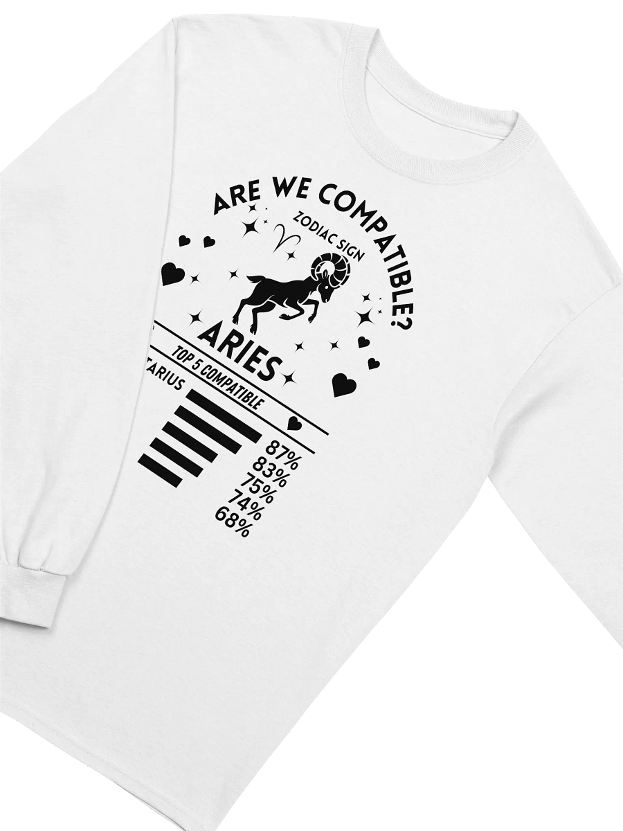 Aries Zodiac Sign Romantic Compatibility - Gildan Ultra Cotton Unisex Long Sleeve T-Shirt - Light Colors product image (3)