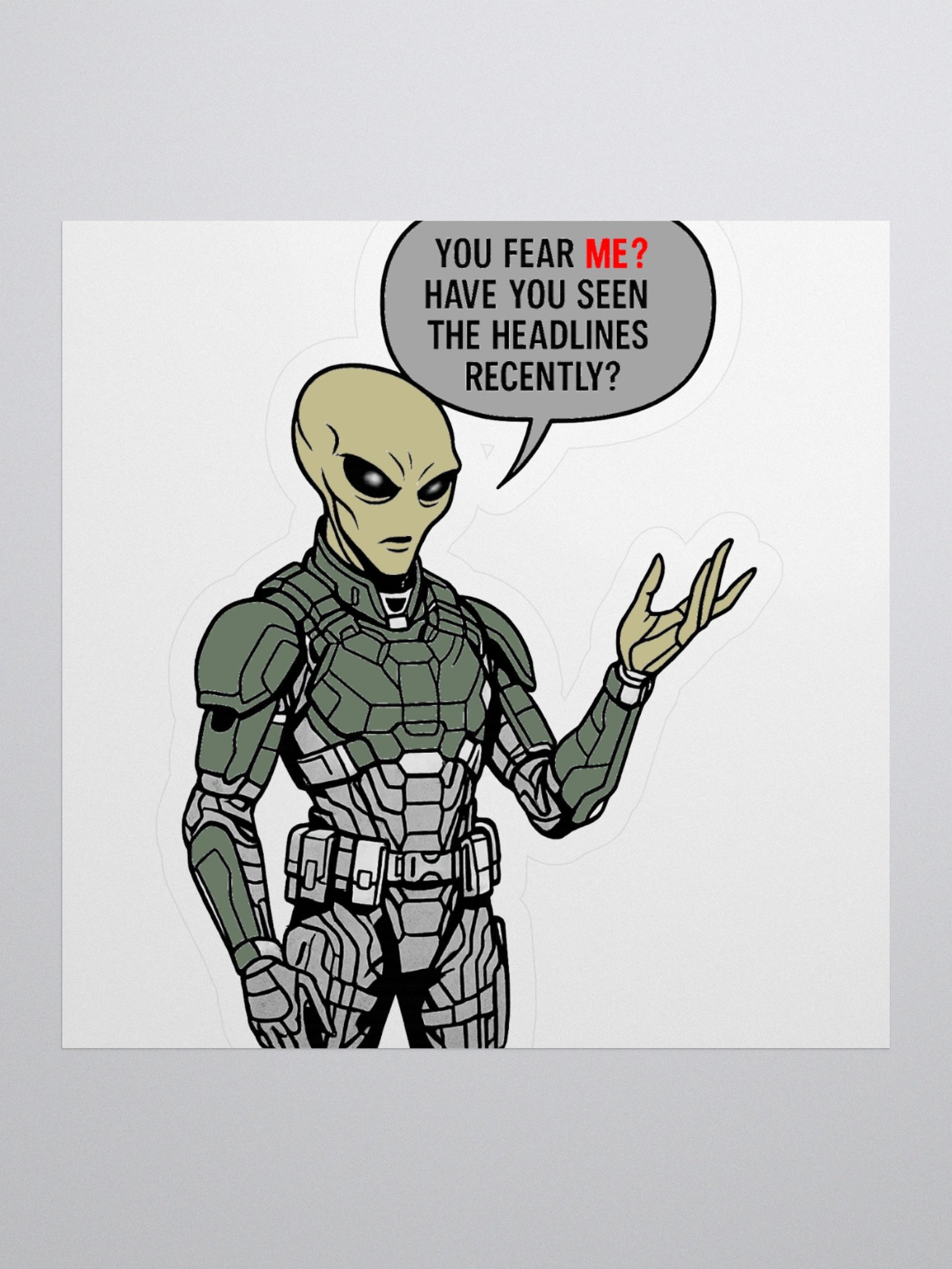 Offended Alien Sticker product image (1)