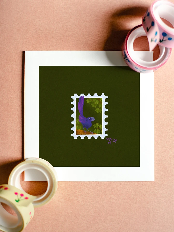 Groove Billed Ani Stamp Print – Birbfest 2024 product image (1)