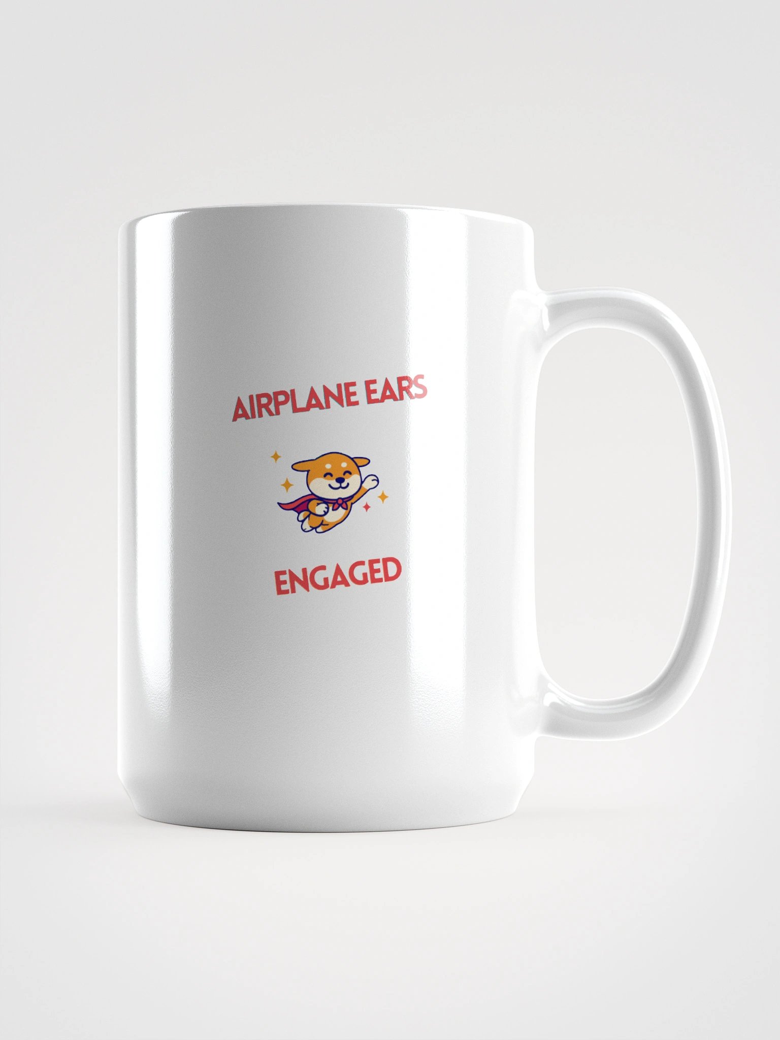 Airplane Ears Engaged White Glossy Mug product image (2)
