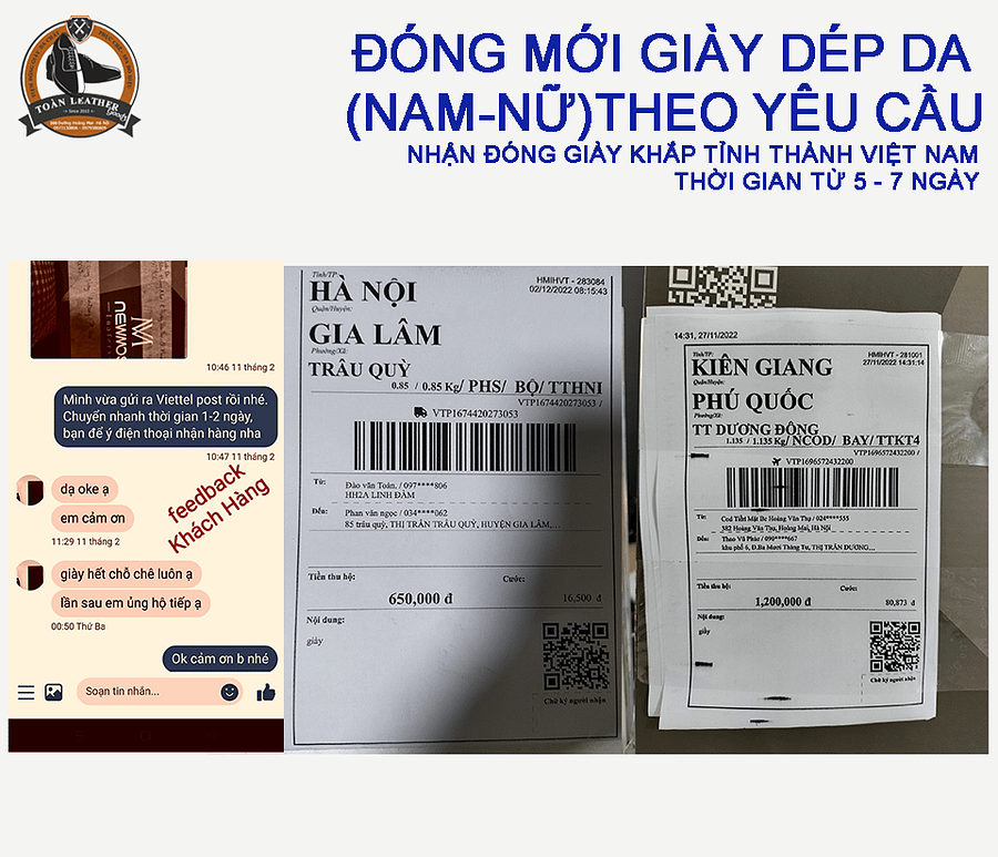 ĐÓNG GIÀY DA (theo yêu cầu) Giày Thật - Da Chất product image (5)