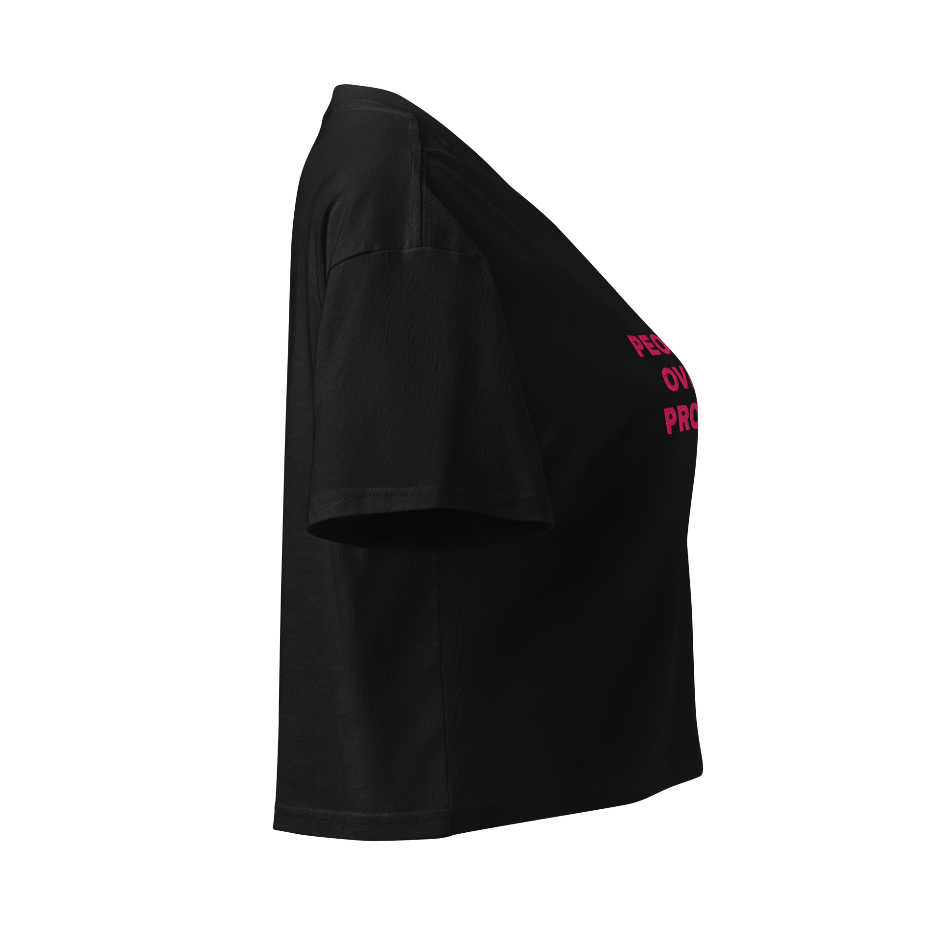 Embroidered PEOPLE OVER PROFIT Crop Top product image (4)