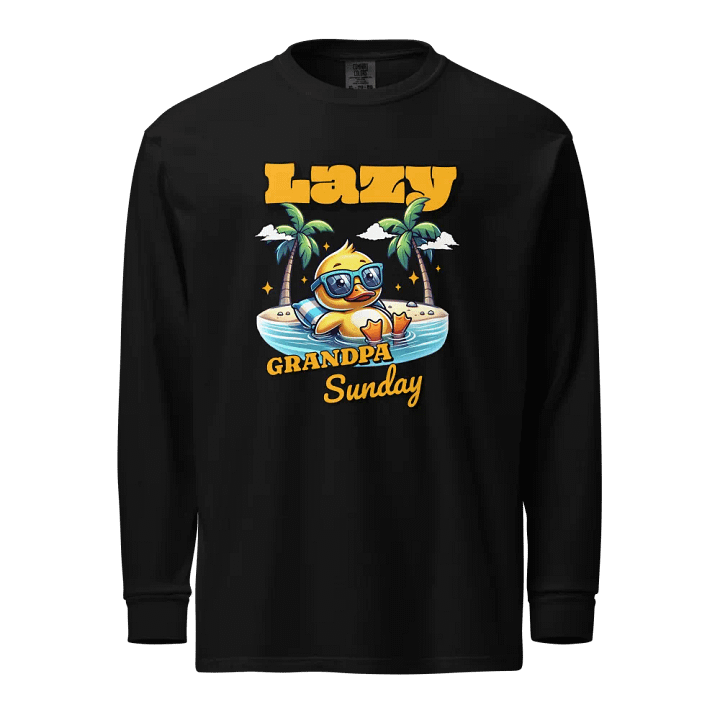 Lazy Grandpa Sunday Duck Long Sleeve Shirt product image (1)