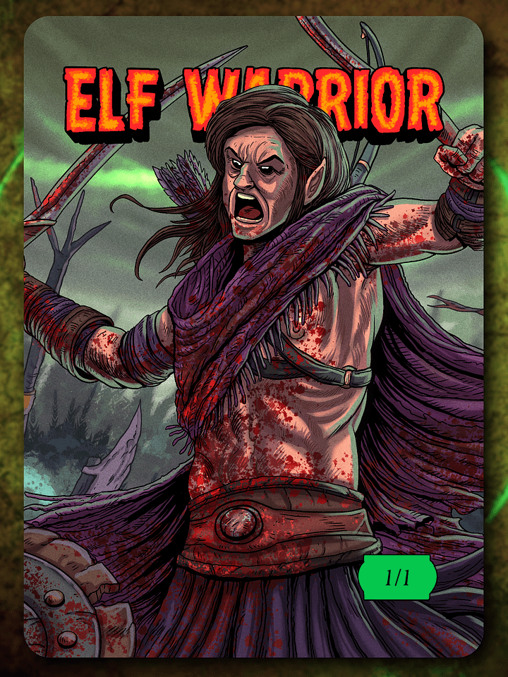 Elf Warrior 1/1 Full Art Token product image (1)