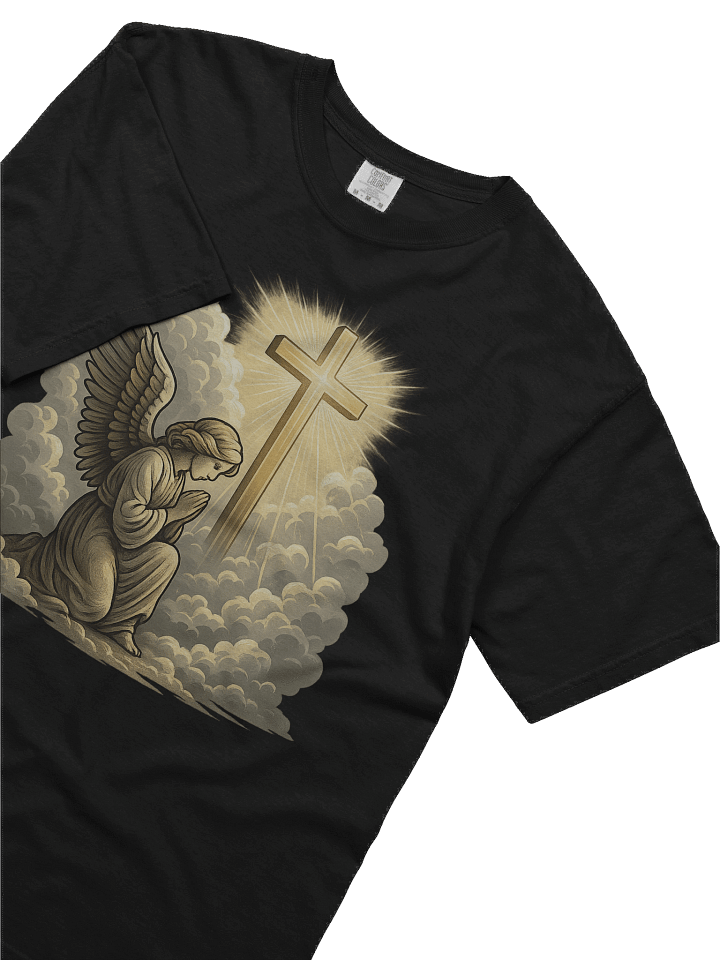 Prayer of Light – Angel & Cross Tee product image (2)