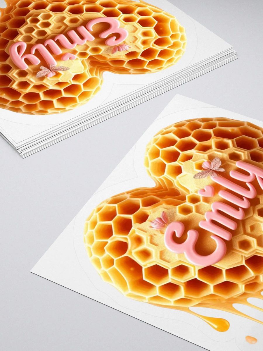 KILLA EMILY DRIPPING WAX HEART WITH LIGHT PINK WORDS LOGO STICKER product image (16)