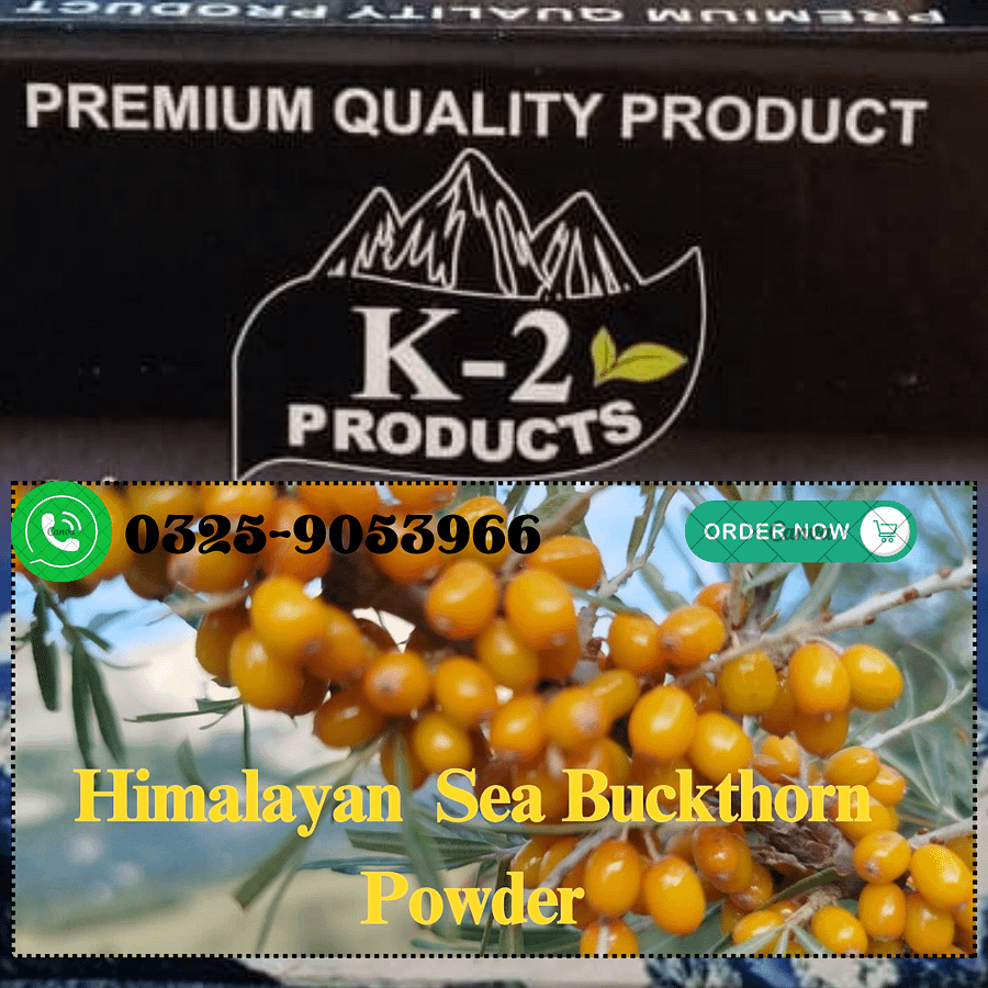 K2 Products Himalayan Organic Sea Buckthorn Powder | 100% Pure & Natural | Boosts Immunity, Supports Eye Health, & Promotes Heart Wellness | 250g Resealable Pack product image (1)
