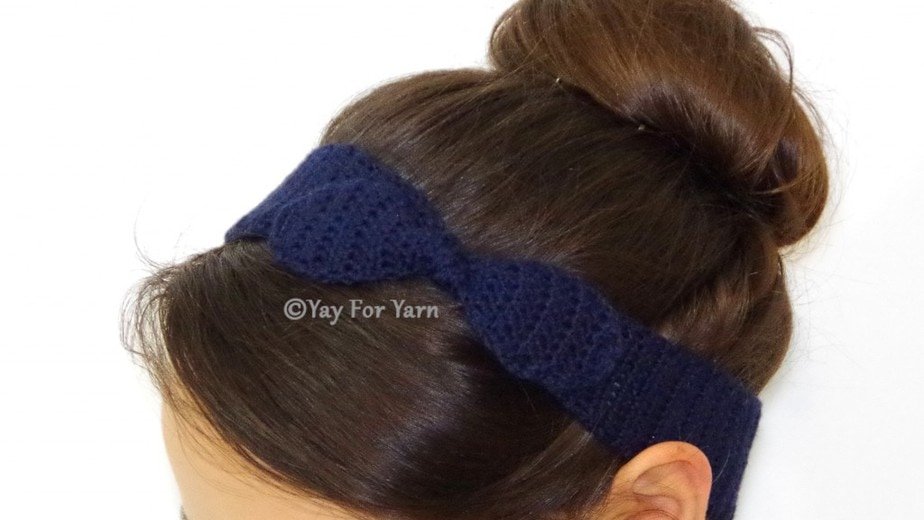 Knotted Bow Headband or Earwarmer - PDF Crochet Pattern & Video Tutorial product image (4)