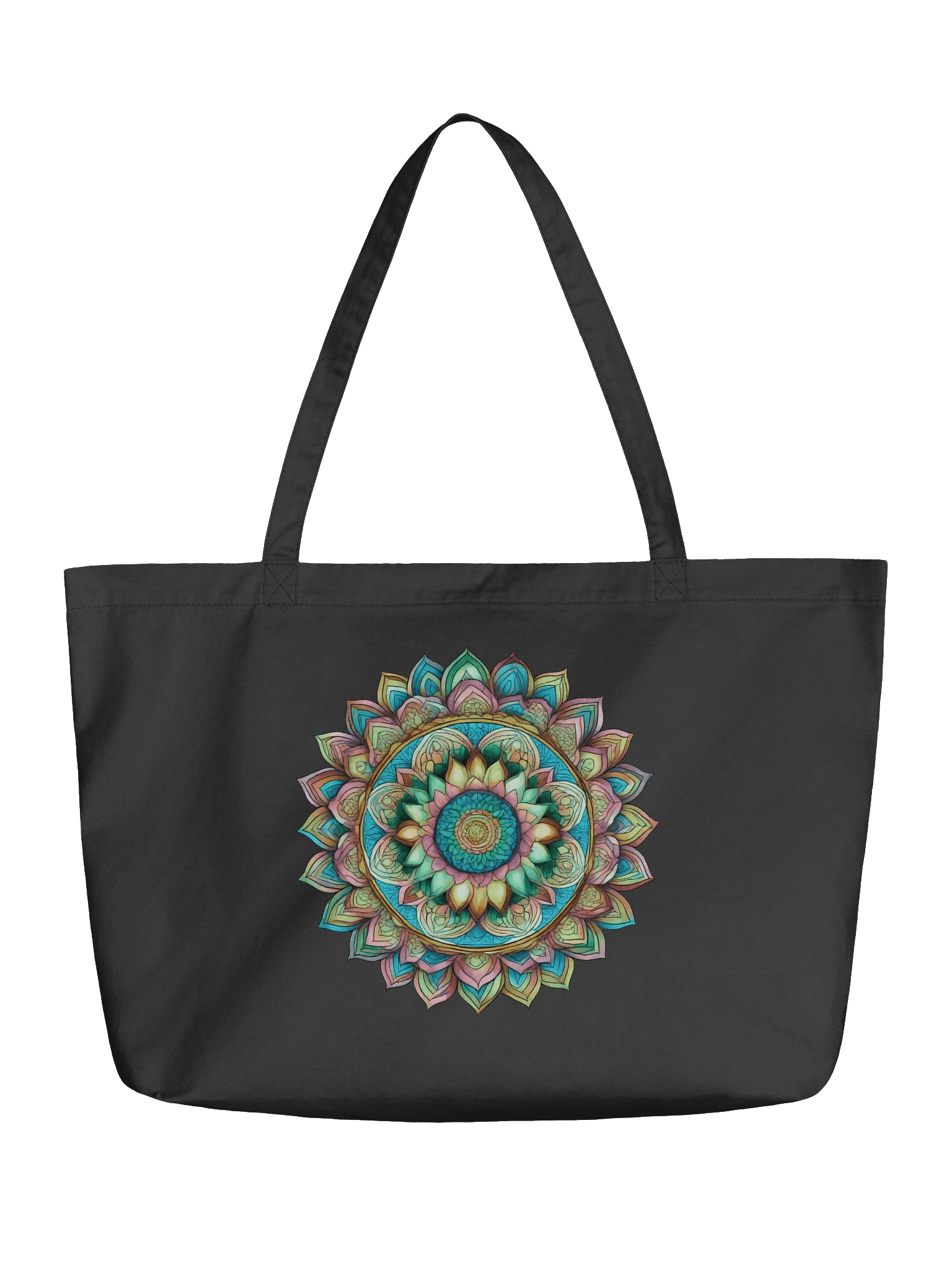 Autumn Bloom Mandala - Eco-conscious Organic Cotton Totes product image (1)