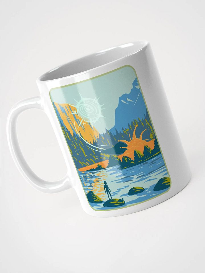 Alien Turtles UFO Crash White Mug product image (1)