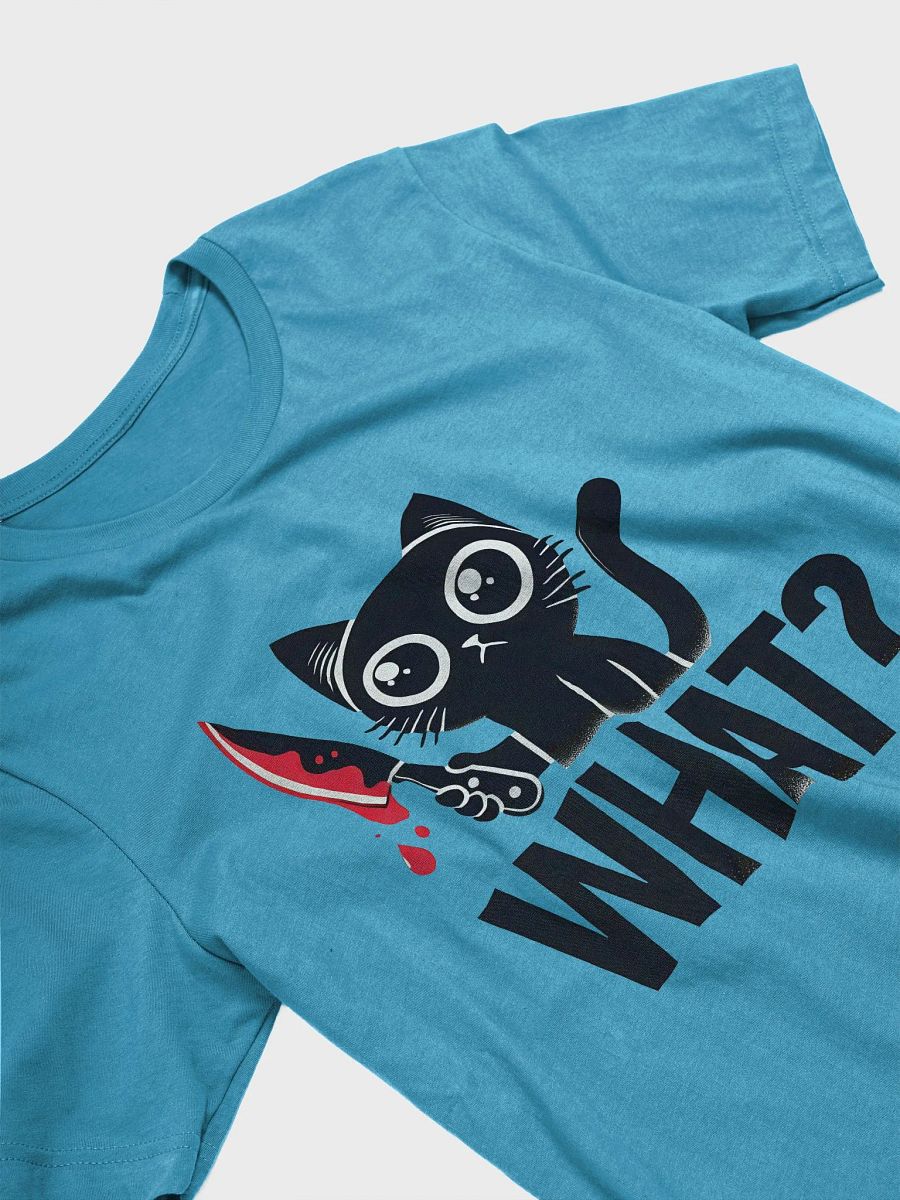 What?! - Funny Cat with Knife Graphic T-Shirt product image (6)