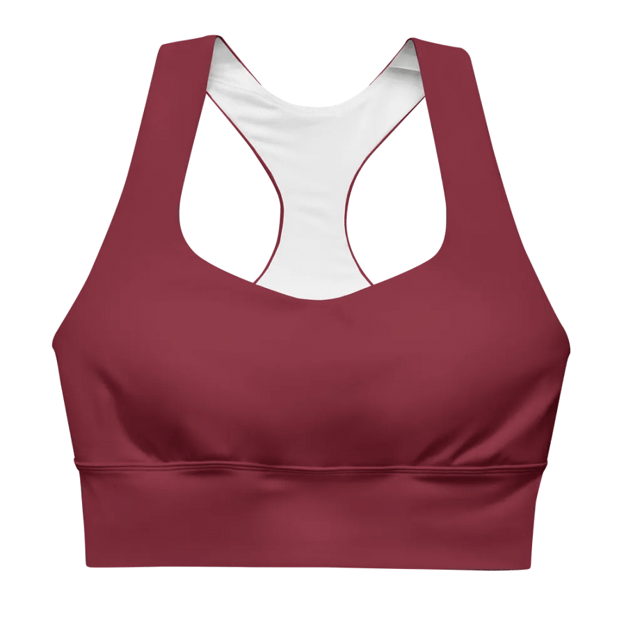 Burgundy Serenity Longline Sports Bra product image (1)