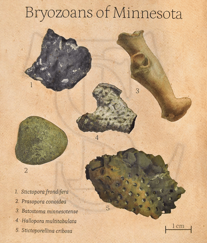 Bryozoans of Minnesota Giclée print (hand watercolored) product image (1)