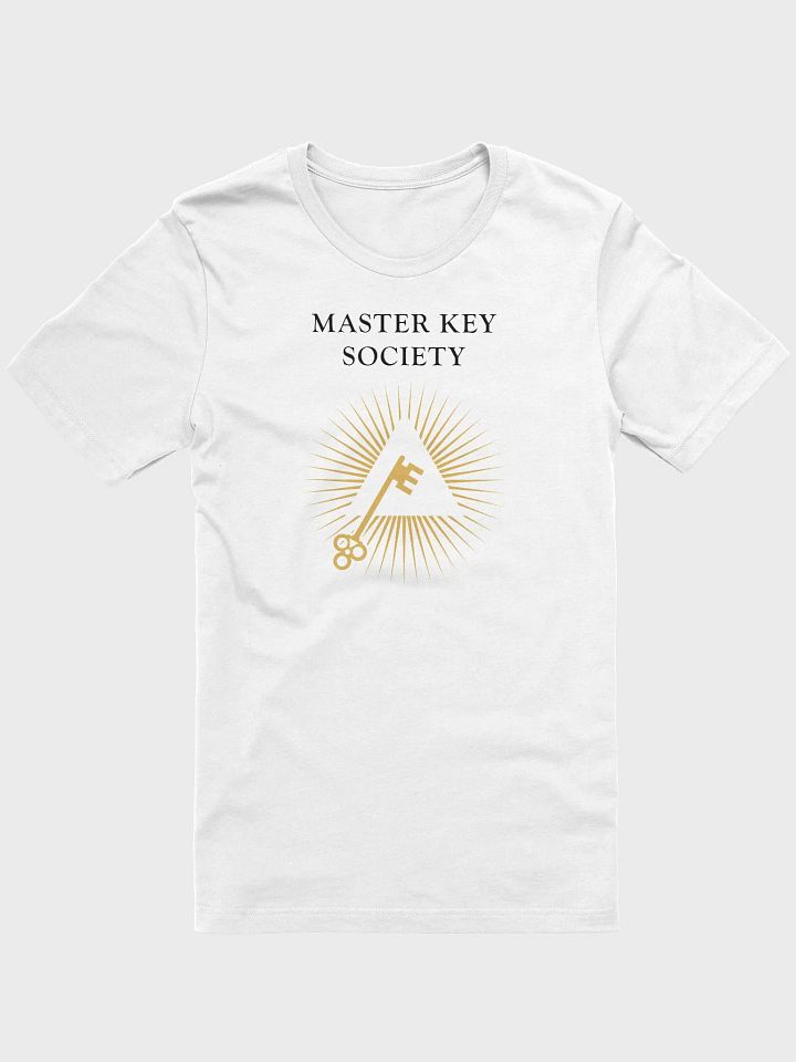Master Key Logo & Name T-Shirt in White product image (1)