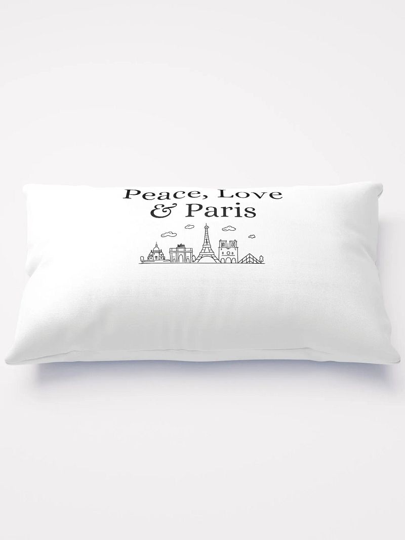Peace, Love & Paris with Monuments Pillow