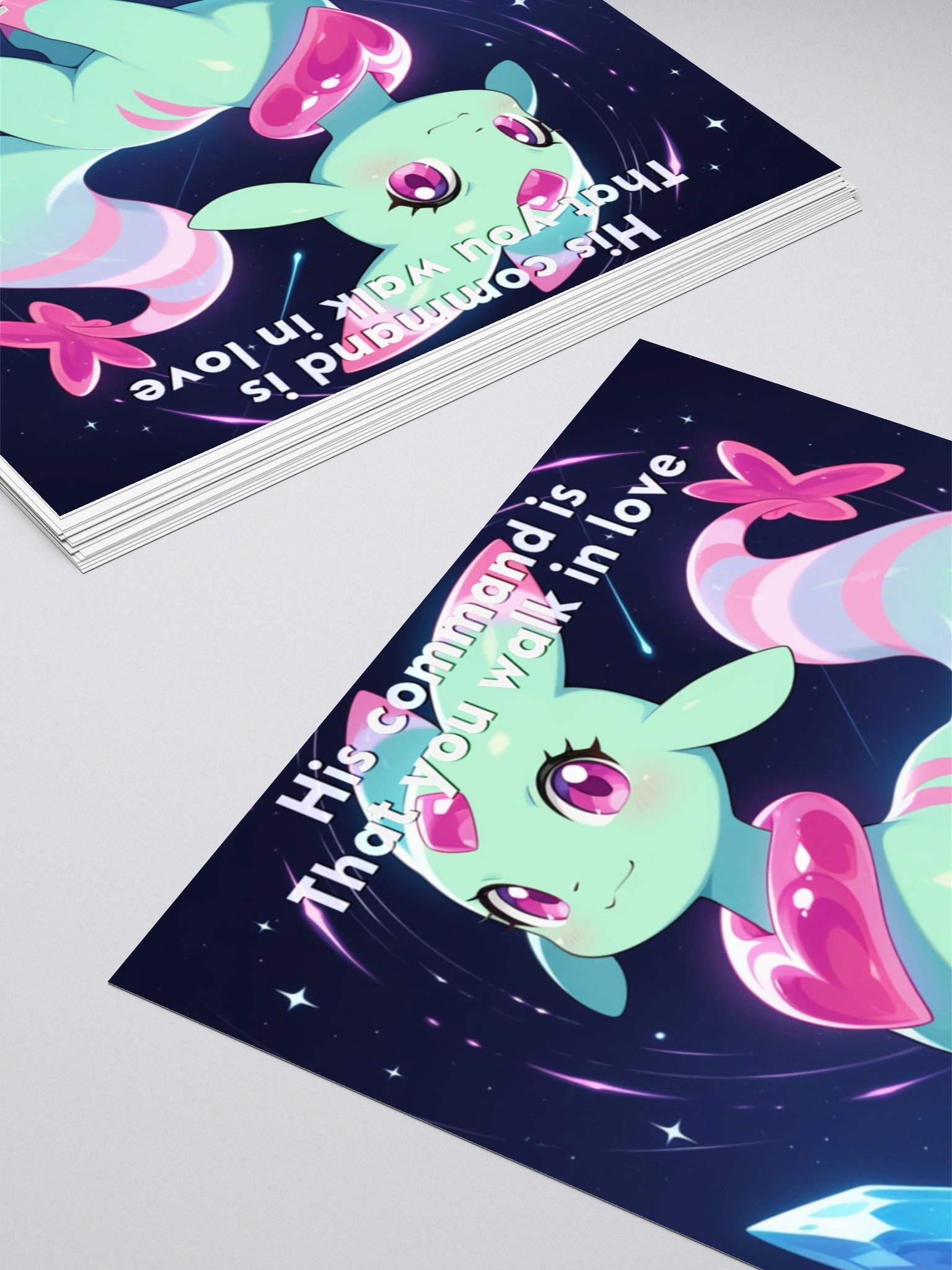 Bible Cutie Nessa - His command is that you walk in love Sticker product image (8)