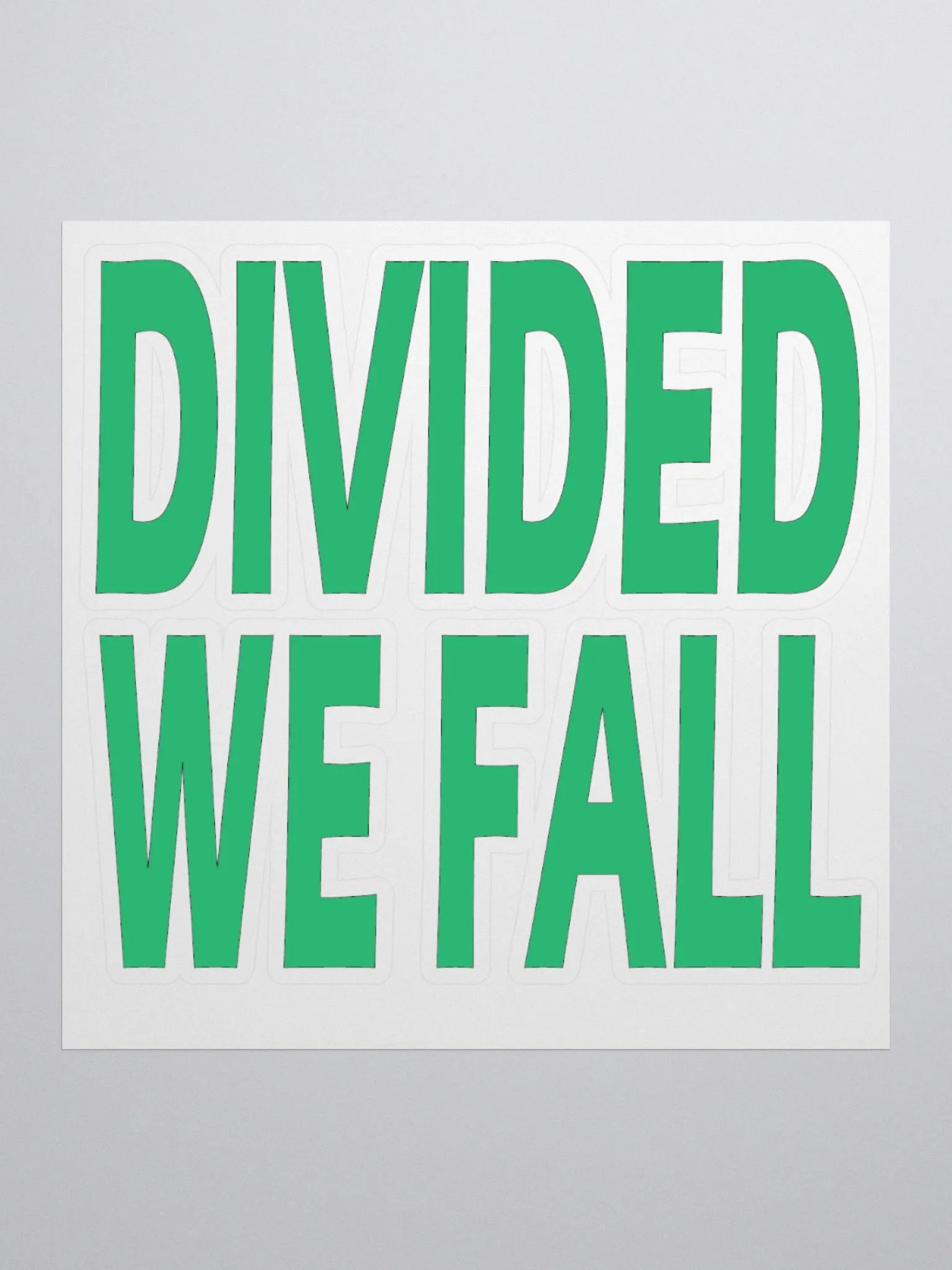 Divided We Fall - Green - Kiss Cut Stickers product image (2)