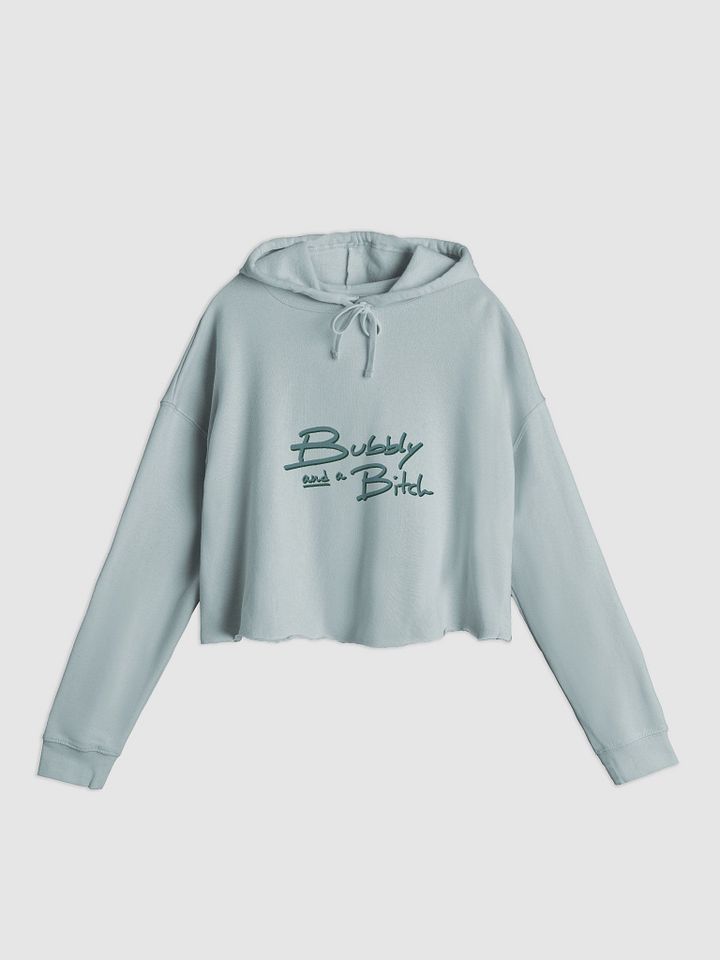 Bubbly and a B*tch (forest shadow design) lightweight cropped hoodie product image (9)