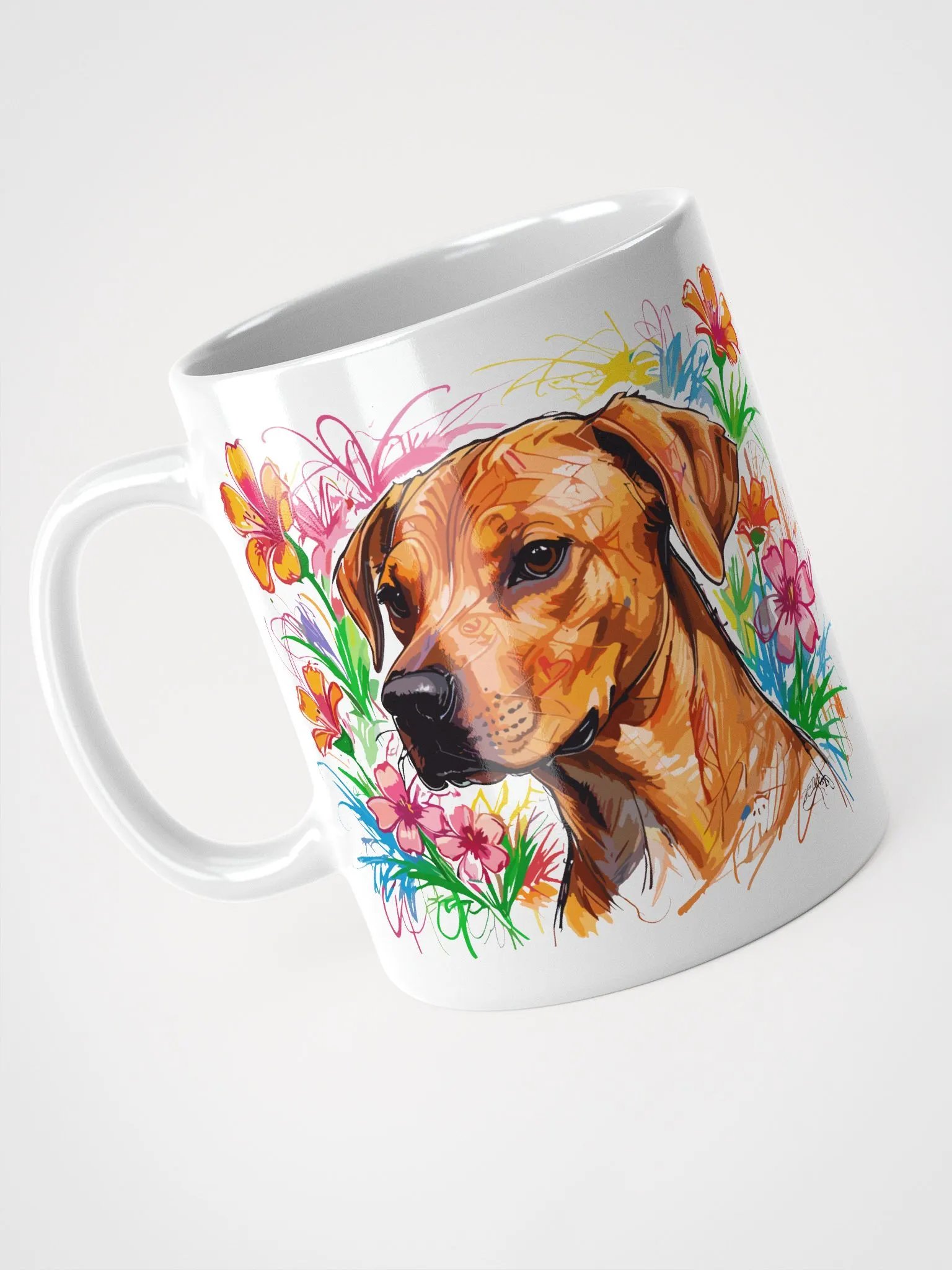 Scribbles Rhodesian Ridgeback 6 , Mug product image (5)