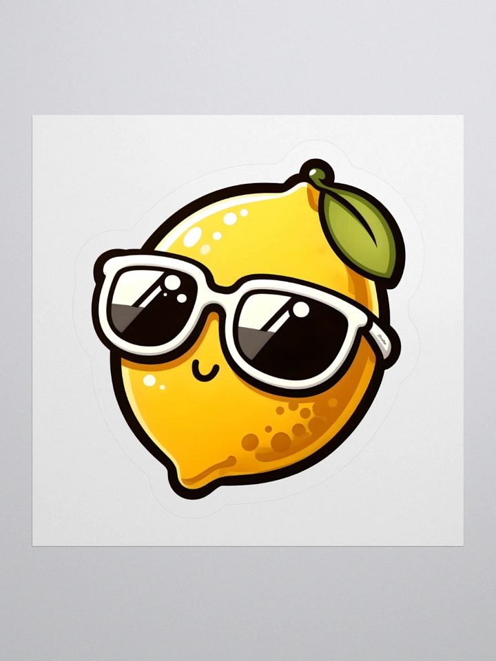 Cool Lemon Wearing Sunglasses Sticker product image (2)