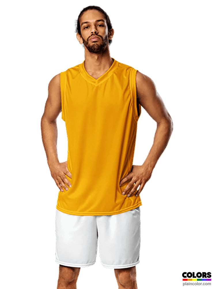 Plain Color Amber Basketball Jersey product image (5)