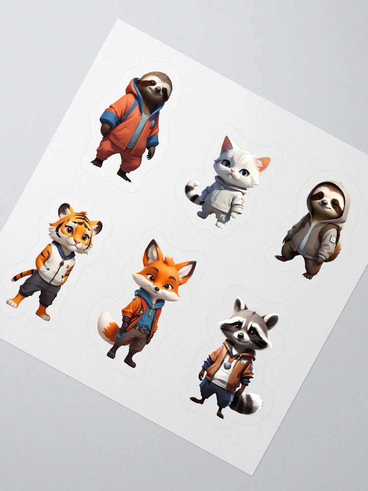 6 Characters kiss-cut Sticker product image (2)