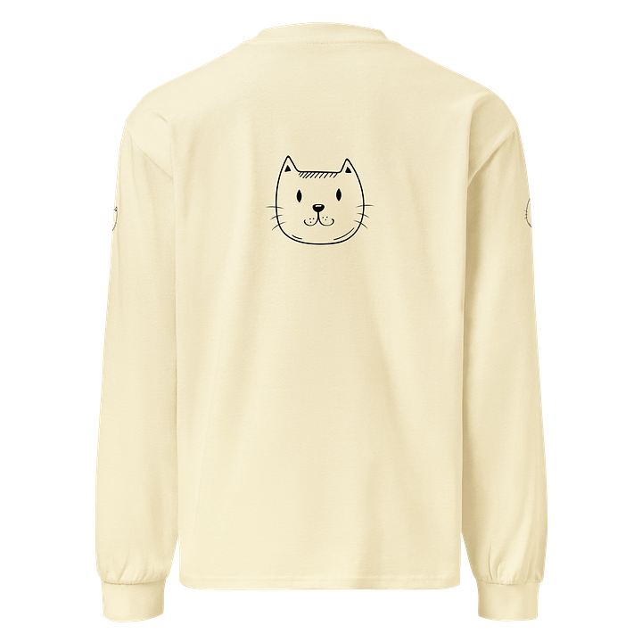 Girl with the cat (art by Dina R.) acrylic painting picture - Long Sleeve Shirt product image (3)
