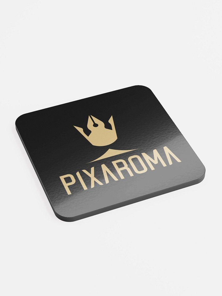 Pixaroma Crown Cork Coaster (Gold Logo - Black Edition) product image (2)