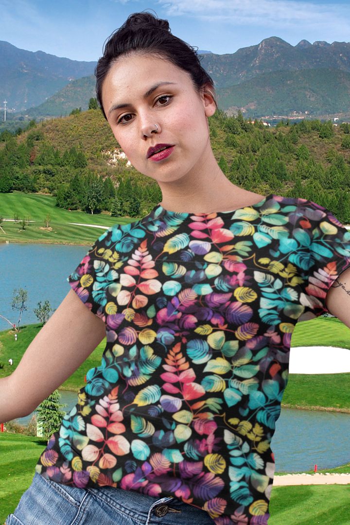 Fern Leaf Pattern All Over Print T-shirt product image (1)