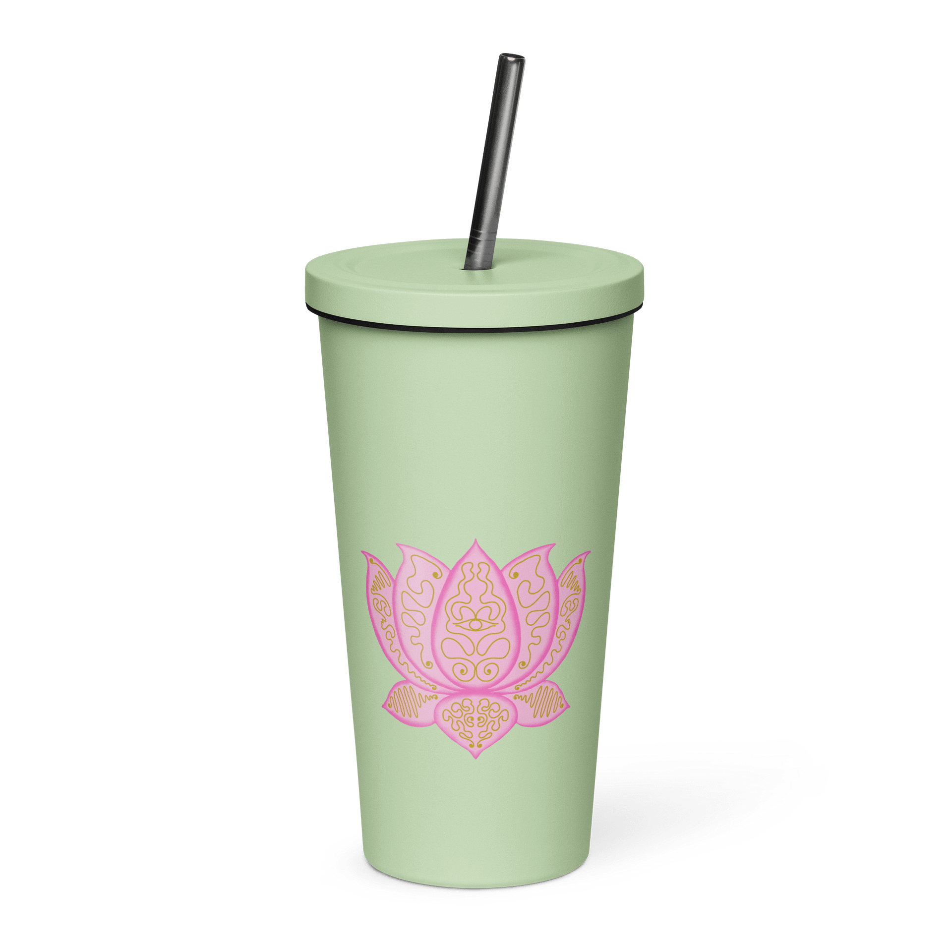 Golden Lotus Insulated Tumbler product image (1)