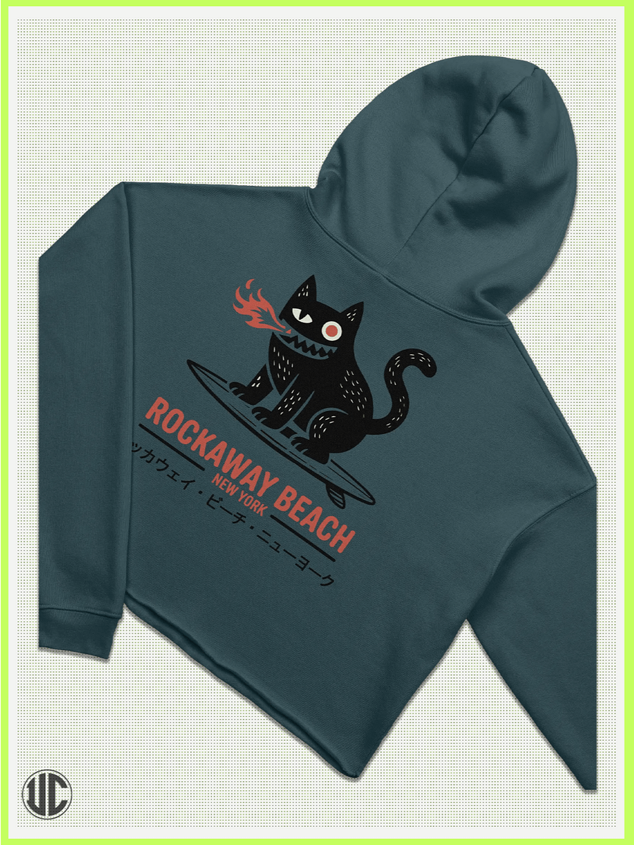 UnkoCon – Rockaway Beach NY Surfer Crop Hoodie product image (3)