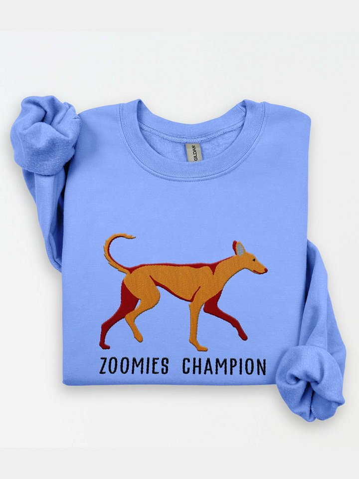 Zoomies Champion Sweatshirt (Embroidered) of an Ibizan Hound(Tan) product image (1)