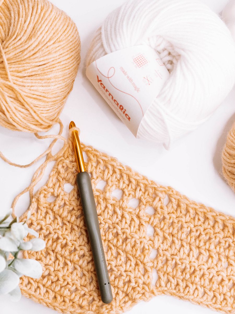Modern Honeycomb Crochet Shawl Video Tutorial product image (8)