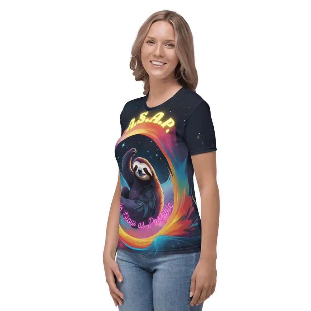 Sloth ASAP As Slow as Possible All Over Print T-shirt product image (4)