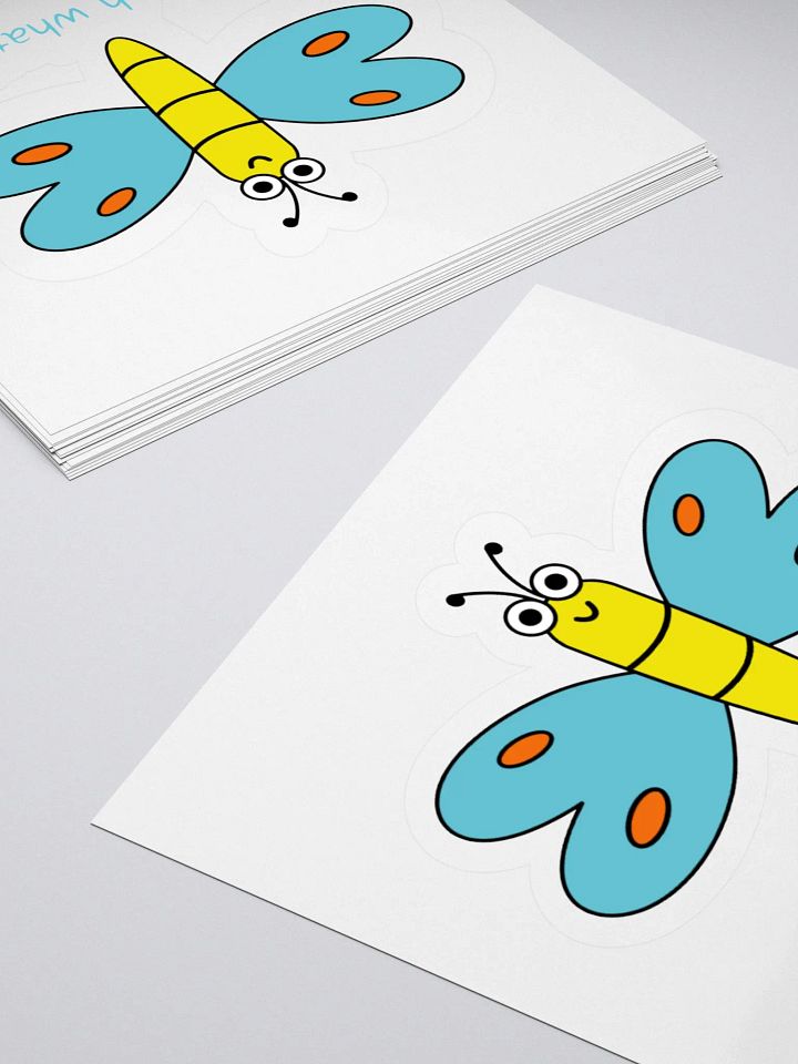 Funny Dragonfly asking "Yeah, What? Kiss-Cut Sticker product image (2)