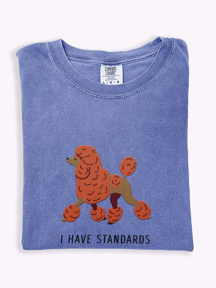 I Have Standards T-Shirt(Embroidered) of a Standard Poodle(Orange) product image (1)