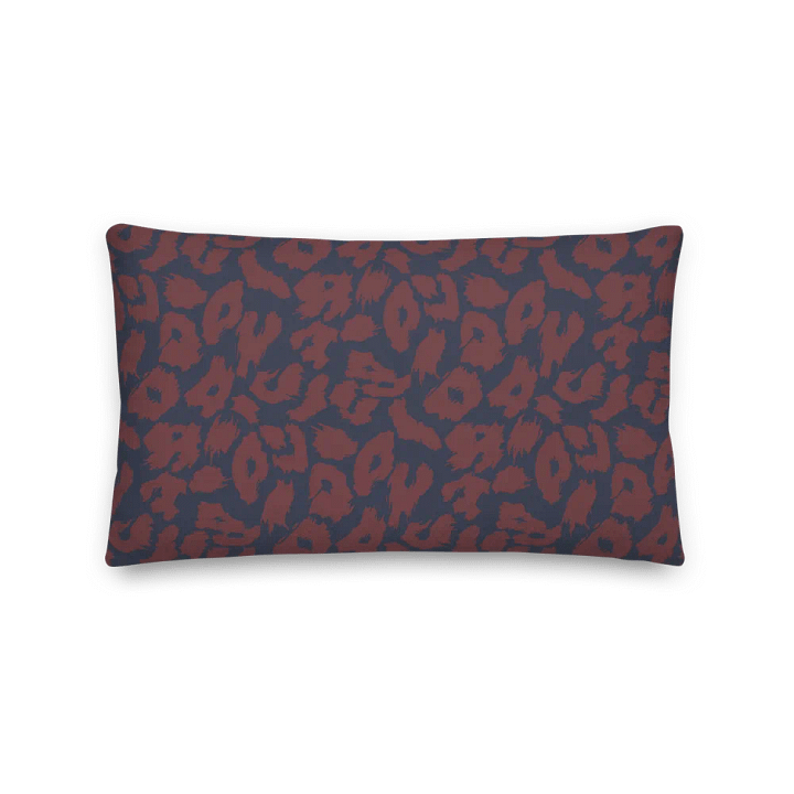 Burgundy Blue Animal Print Premium Pillow product image (2)