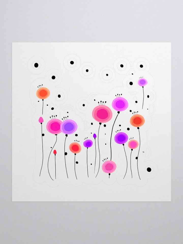Floral Fusion Kiss Cut Stickers product image (2)