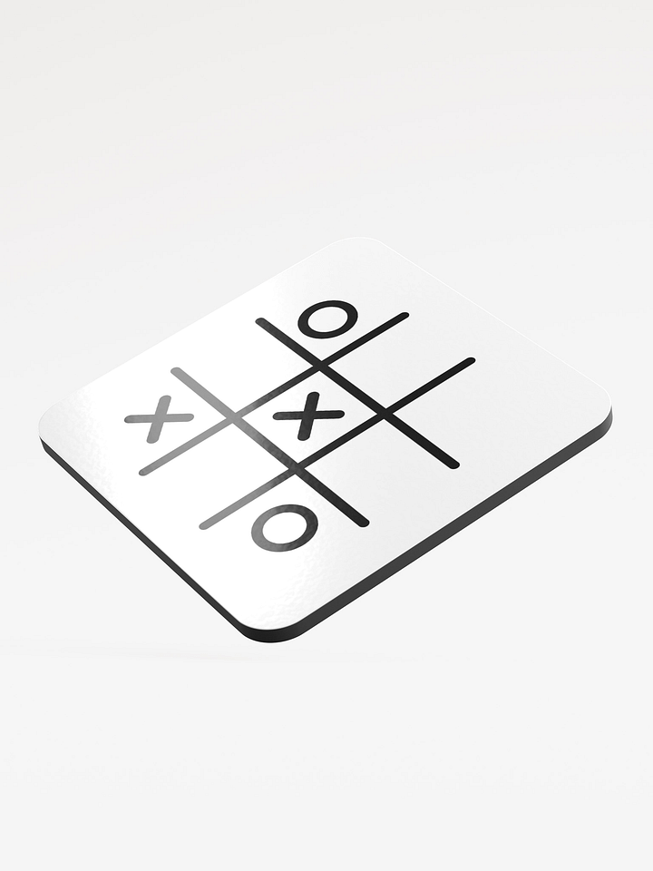 Tic Tac Toe Cork Coaster – Eco-Friendly Minimalist Drink Mat with Gloss Finish product image (2)