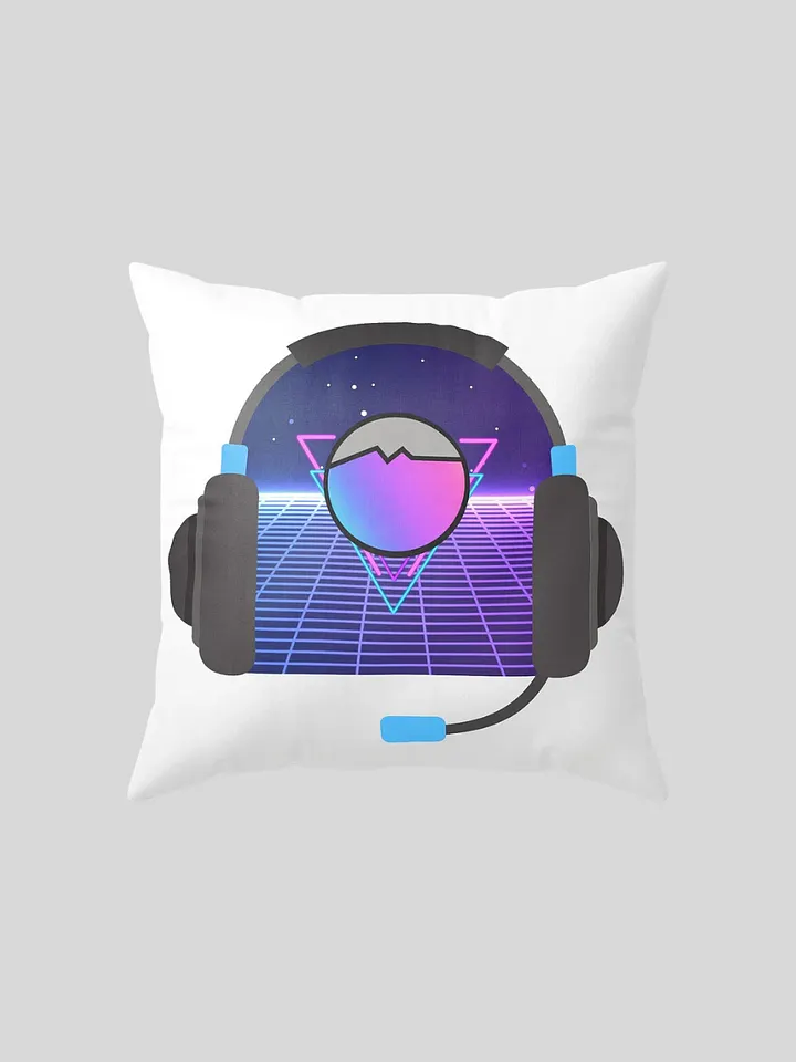Battle Chicken Headset Throw Pillow product image (1)