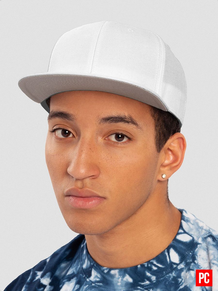Plain Color White Wool Blend Snapback Cap product image (2)