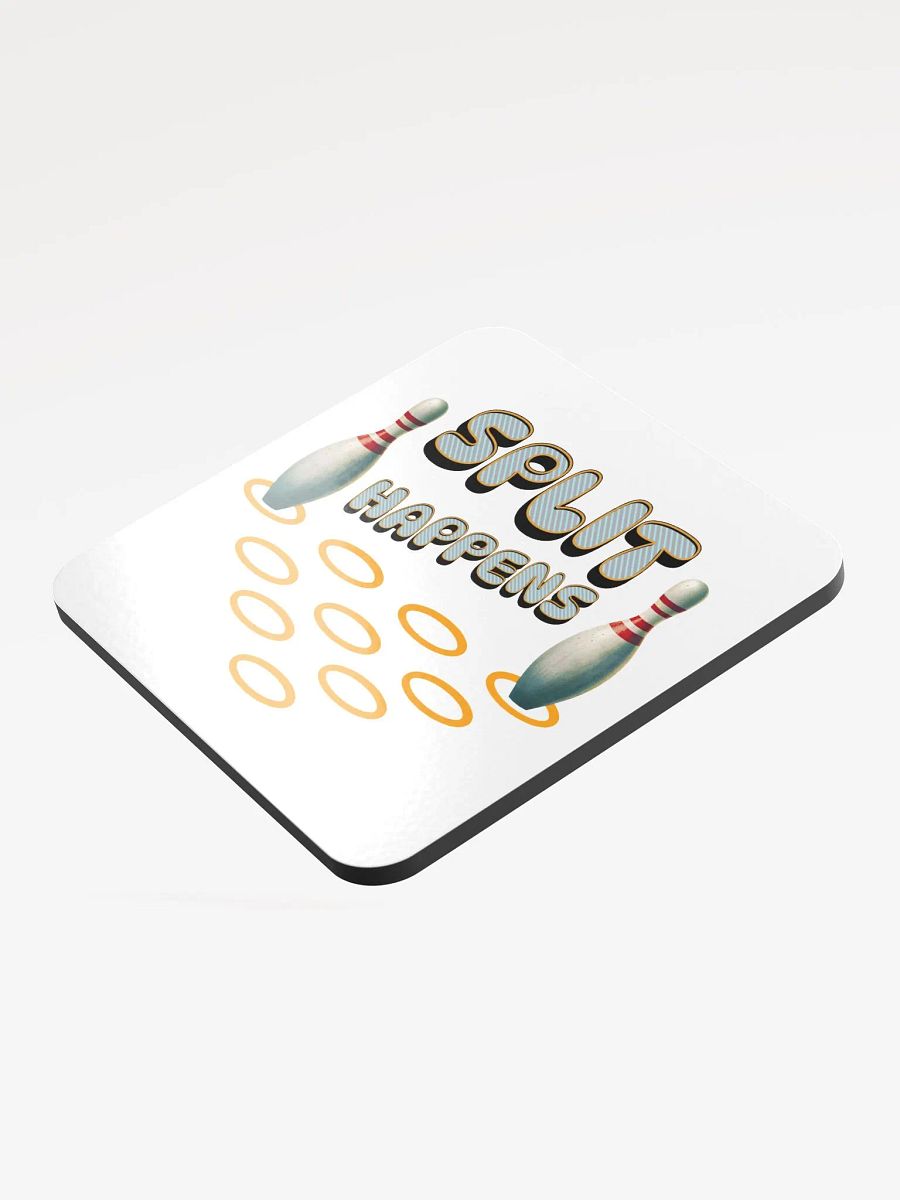 Split Happens 10pin Bowling Glossed Cork Coaster product image (4)