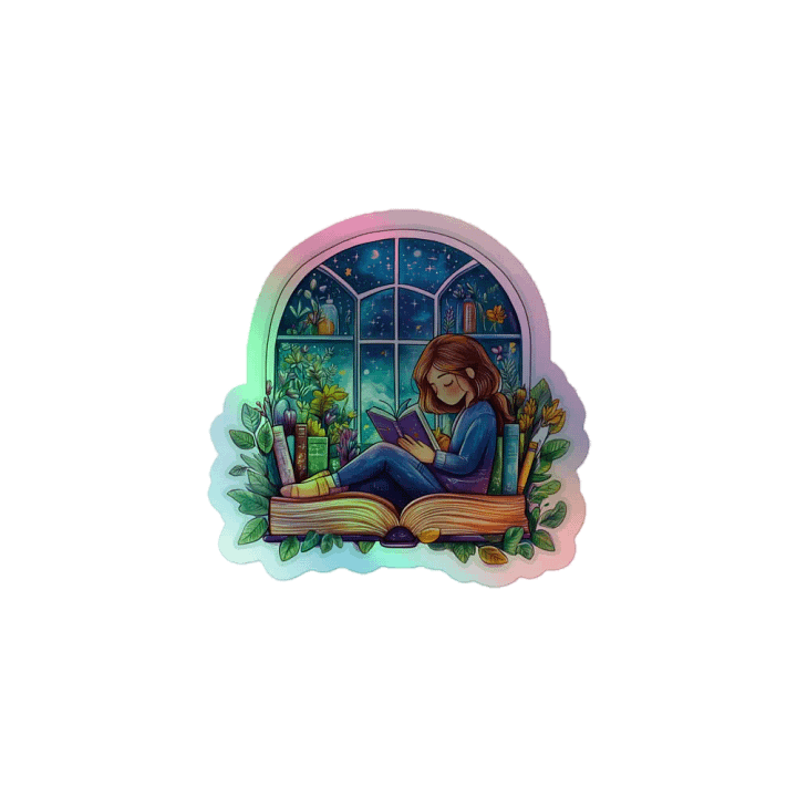 Enchanted Reading Nook Holographic Sticker product image (1)