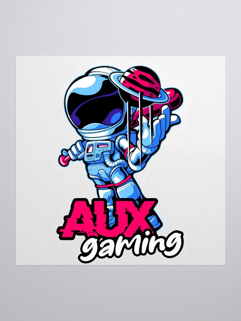 Galactic AUXgaming Astronaut Kiss Cut Stickers