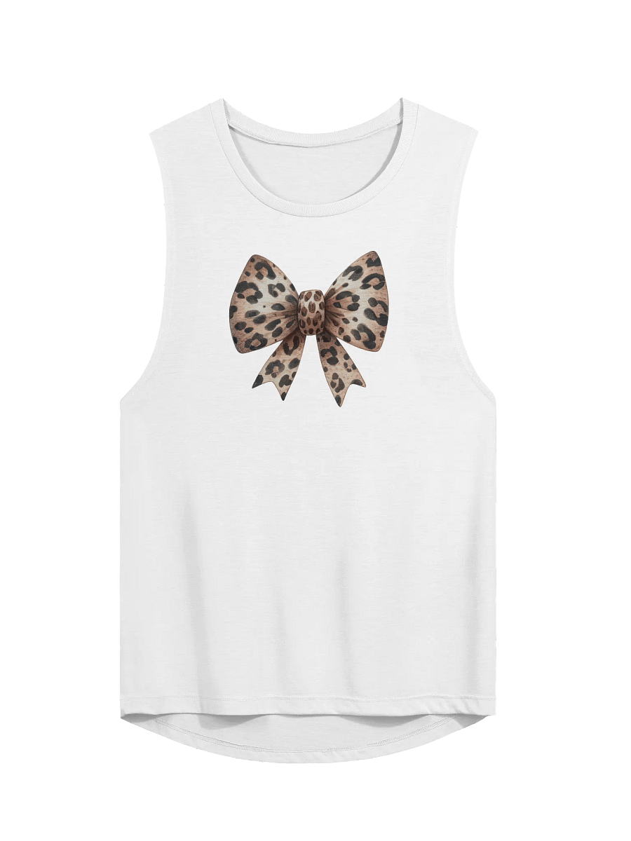 Leopard Print Bow Charm Women's Muscle Tank product image (1)
