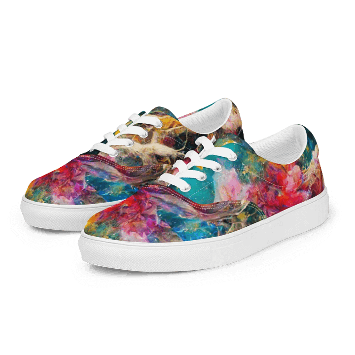 Women's Cosmic Blossom Lace-Up canvas Shoes product image (2)