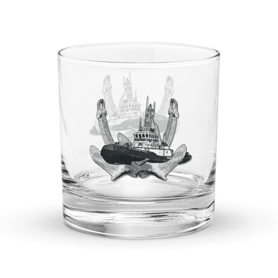 Twin Anchor Marco tug Rocks Glass 10.5oz product image (3)