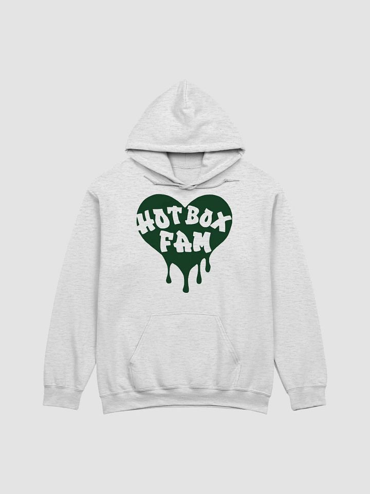 UNISEX HOT BOX FAM TRANSPARENT DARK GREEN LOGO HOODIE product image (3)