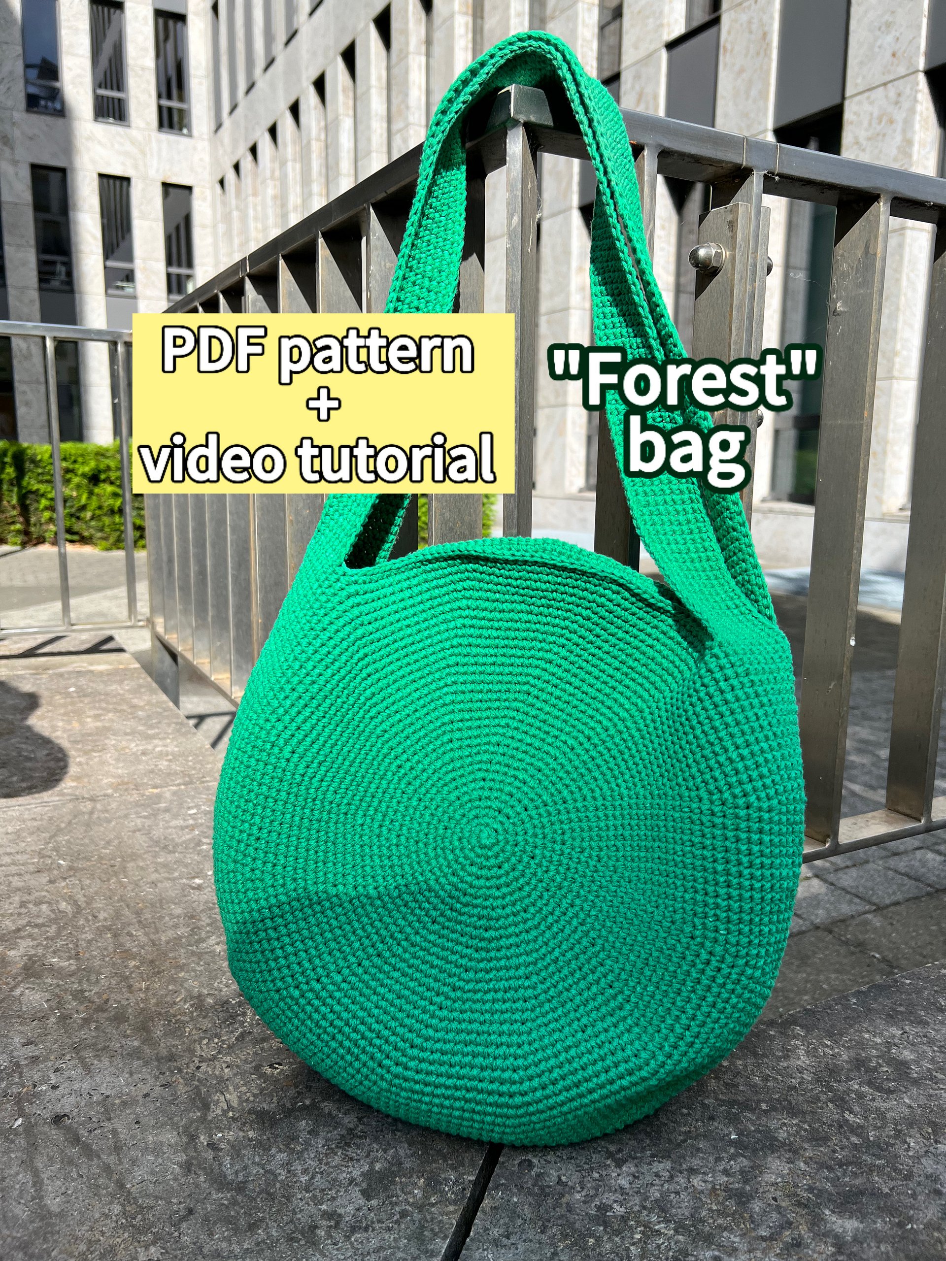 Crochet Pattern Forest Bag (PDF Pattern and YT English Video Tutorial) product image (1)