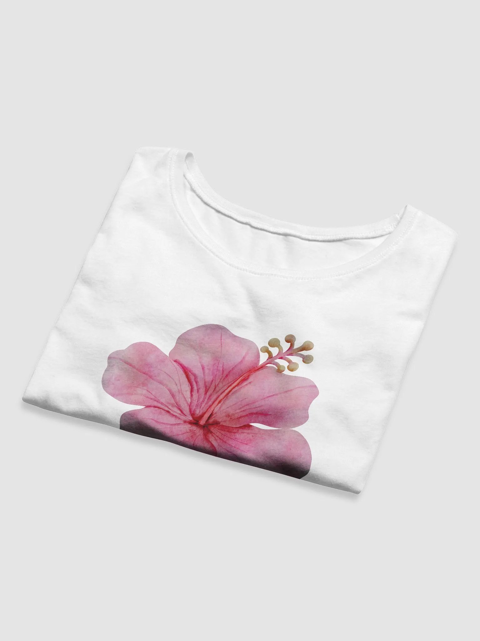 Pink Hibiscus Flower Baby Tee product image (6)